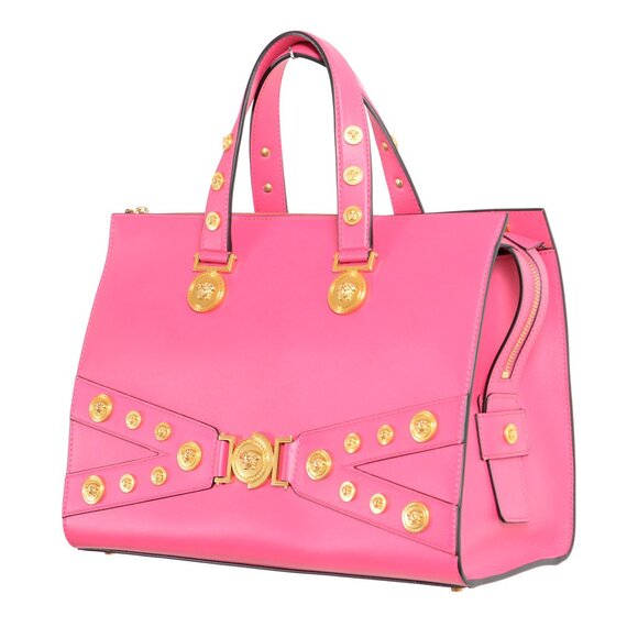 Versace Women's 100% Leather Fuchsia Pink Handbag Shoulder Bag - Picture 2 of 8